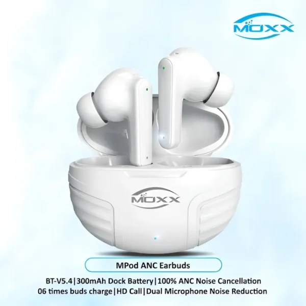 moxx mpod anc & enc tws wireless earbuds | environmental noise cancellation (enc) | active noise cancellation (anc)