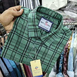pure cotton full sleeve check shirt for men's