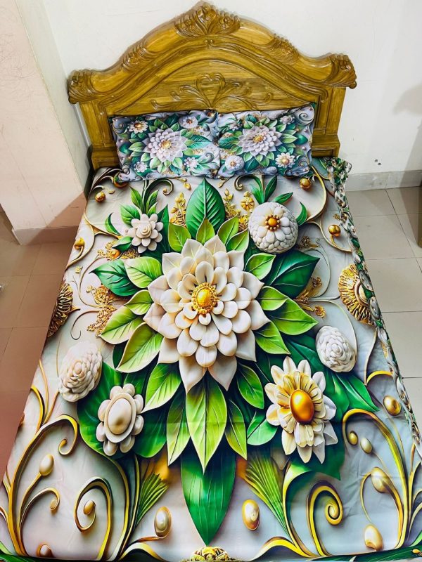 china premium 3d design bed sheet