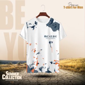 stylish comfortable sports t shirt(ash+white)