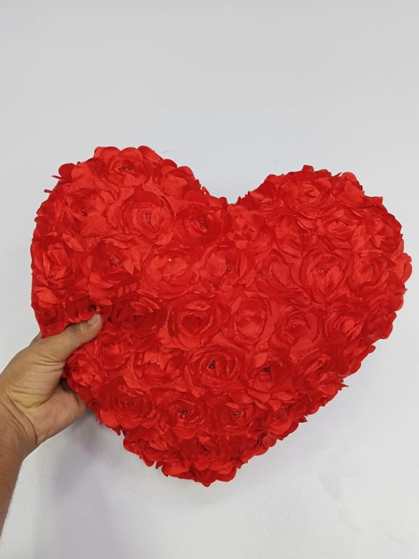 heart shape red love pillow | send soft toys as gifts