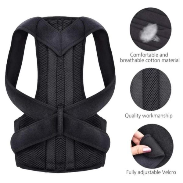 back support belt with fully adjustable straps relief lower & upper back pain