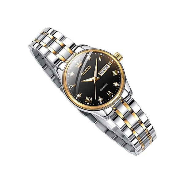 olevs 5563 – silver women (black dial)