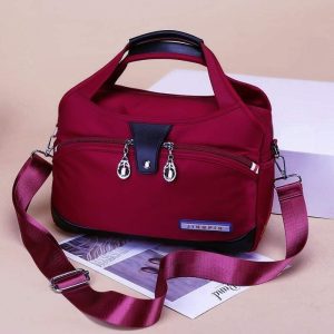 large capacity waterproof anti theft fashion (maroon)