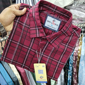 pure cotton full sleeve check shirt for men's