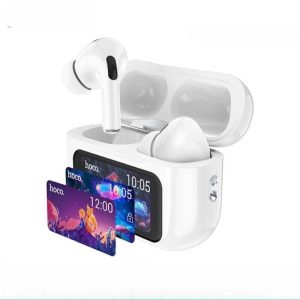 anc earbuds touch screen display (white)