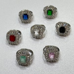 royal crystal shine adjustable ring