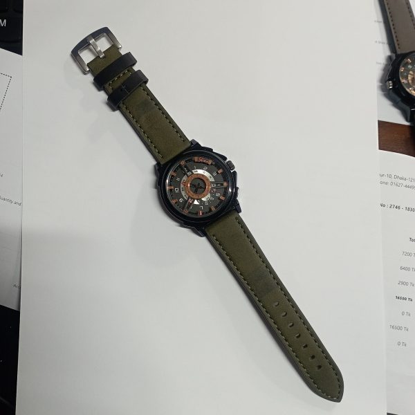 signature trendy men watch (olive )
