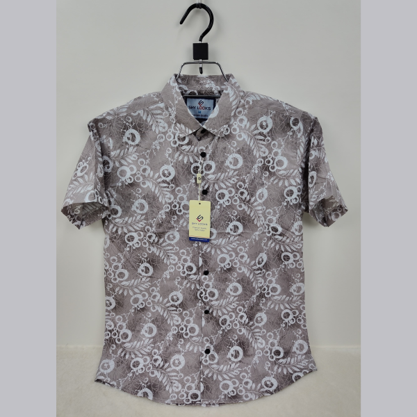 pure cotton half sleeve print shirt for men's