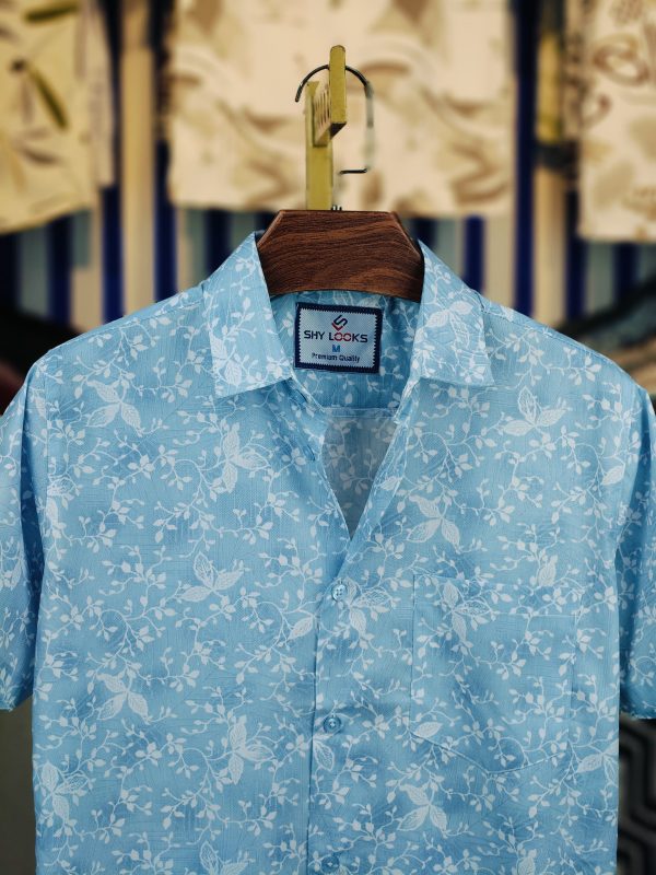 shy looks pure cotton half sleeve printed shirt