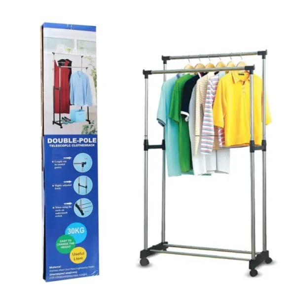 double pole cloth hanger stainless steel