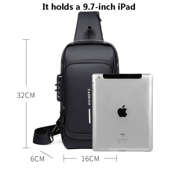 (wallet ফ্রি) shoulder bag with lock black