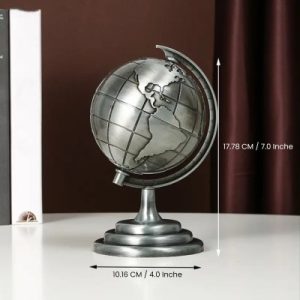 world map 3d rotating glove decoration gift silver
