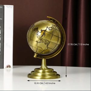 world map 3d rotating glove decoration gift golden