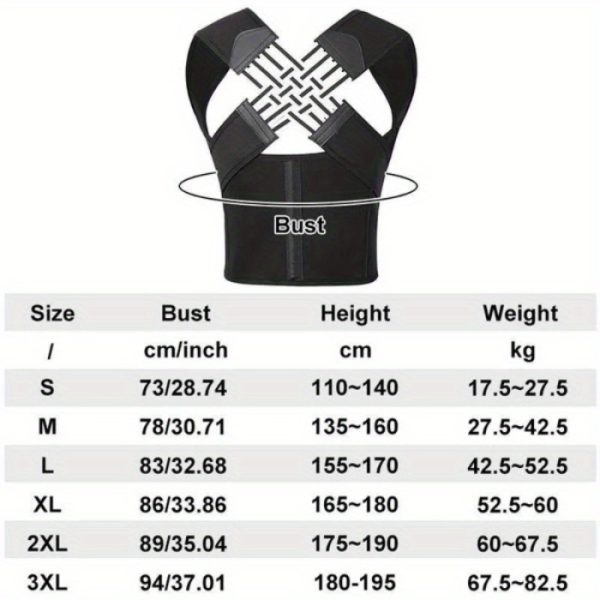 premium adjustable back posture corrector belt for women men