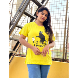 dtf printed ladies t shirt | half sleeve plain | regular fit ladies t shirt for women & girls |