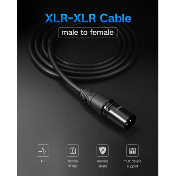 ugreen av130 (20714) cannon xlr male to female extension cable 10m