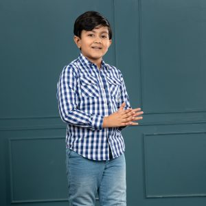 boys long sleeve check shirt