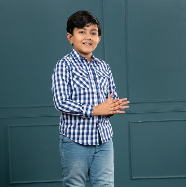 boys long sleeve check shirt
