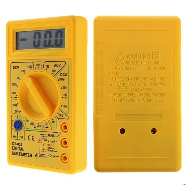 professional dt830 digital multimeter lcd dc voltmeter ammeter ohm tester