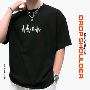 men's stylish drop shoulder black
