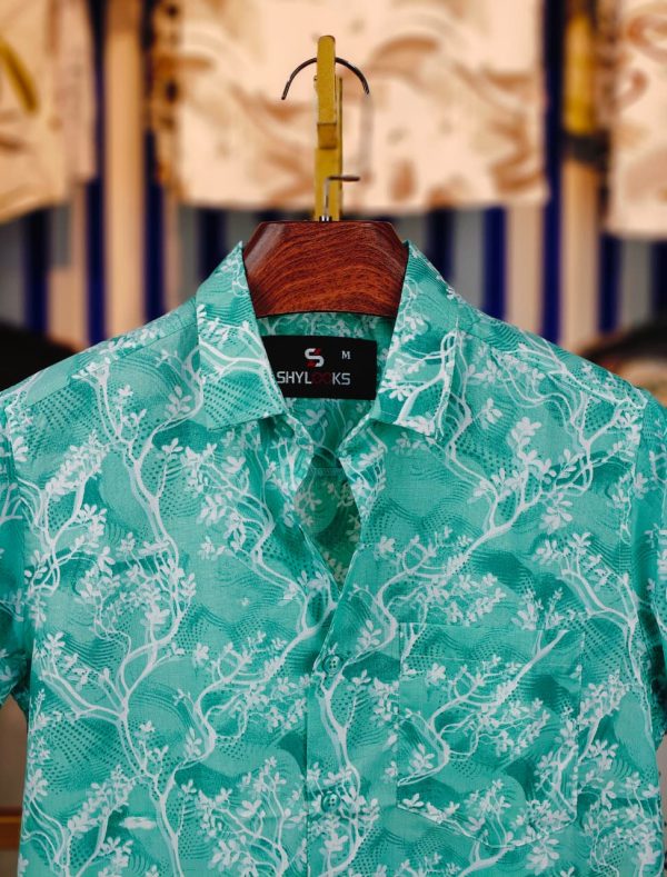 shy looks pure cotton half sleeve printed shirt