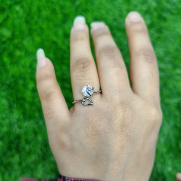 spinning heartstone adjustable ring