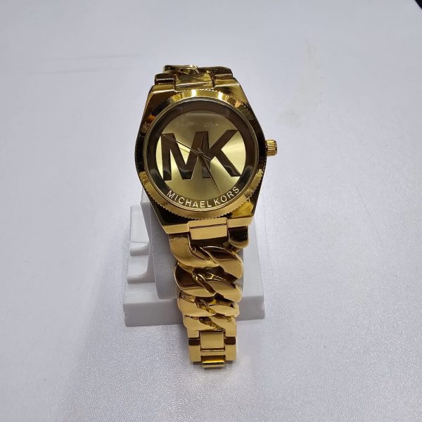 michael kors stainless steel fashionable men's watches golden