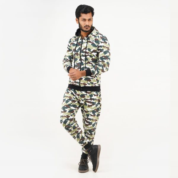 men's winter hoodie & trouser(black & meroon) full set