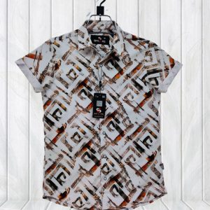 luxury popcorn half sleeve print shirt shy looks