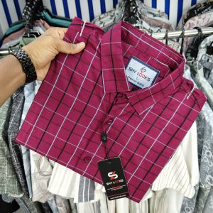 pure cotton full sleeve check shirt for men’s