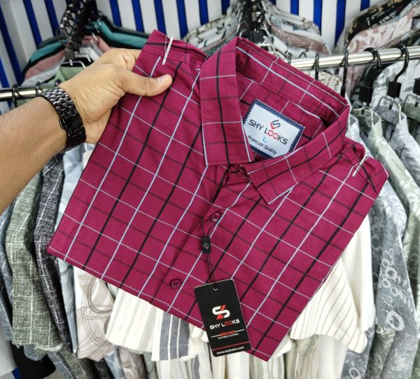 pure cotton full sleeve check shirt for men’s