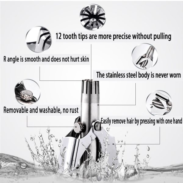 support cod manual nose & ear hair trimmer stainless steel