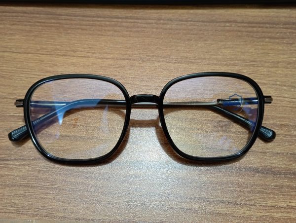 full rim square blue cut computer glass for men & women (53 mm)