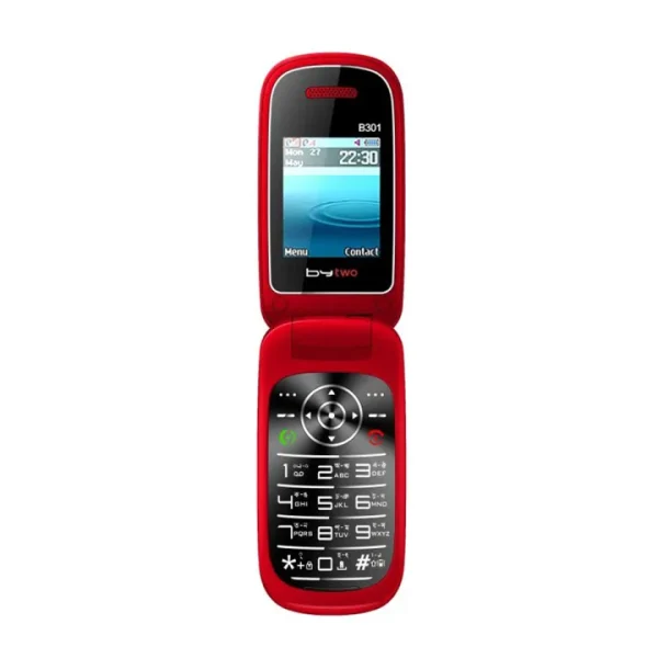 bytwo 301 folding phone dual sim red 