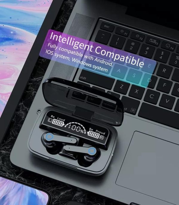 m19 pro earphone bluetooth wireless headphones with microphone low latency.
