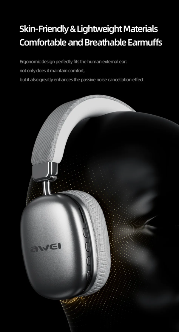 awei at8 bluetooth wireless headphones (6 month warranty)
