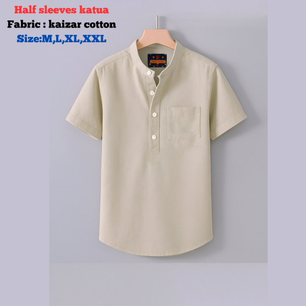 kaizar cotton half sleeves katua for men's