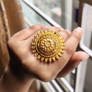 royal antique sunflower ring