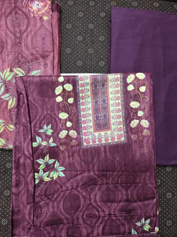 malhar 100% premium cotton lawn digital printed 3 piece