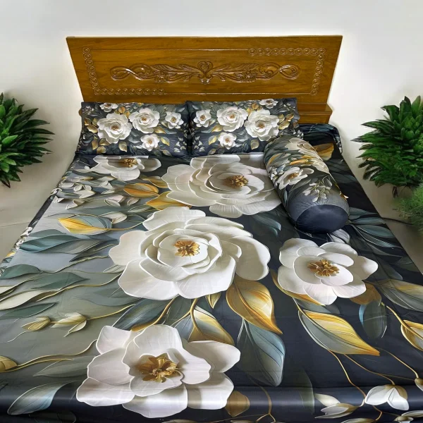 china premium 3d design bed sheet
