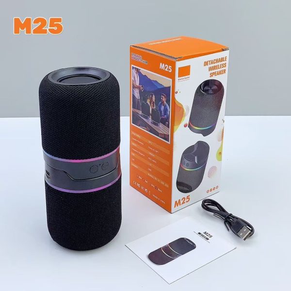 new m25 outdoor wireless dj two in one split speakers (10w, bluetooth, led)