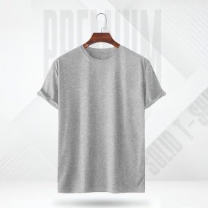 men's premium solid t shirt ash
