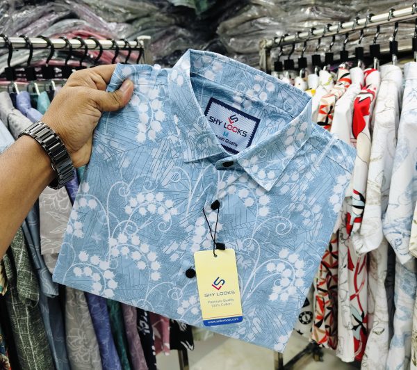 pure cotton full sleeve print shirt for men's