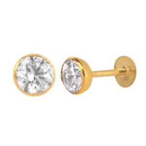 elegant gold plated crystal nose pin