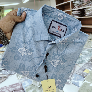 pure cotton full sleeve print shirt for men's