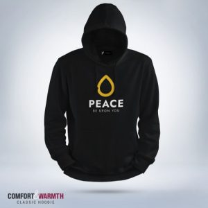“peace be upon you” islamic hoodie (black)