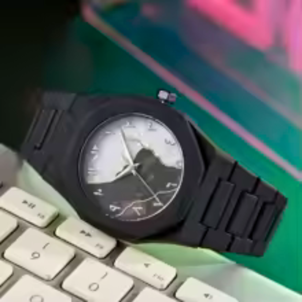 aura watch 2025 new arabic aura watch black modern creative design ( black)