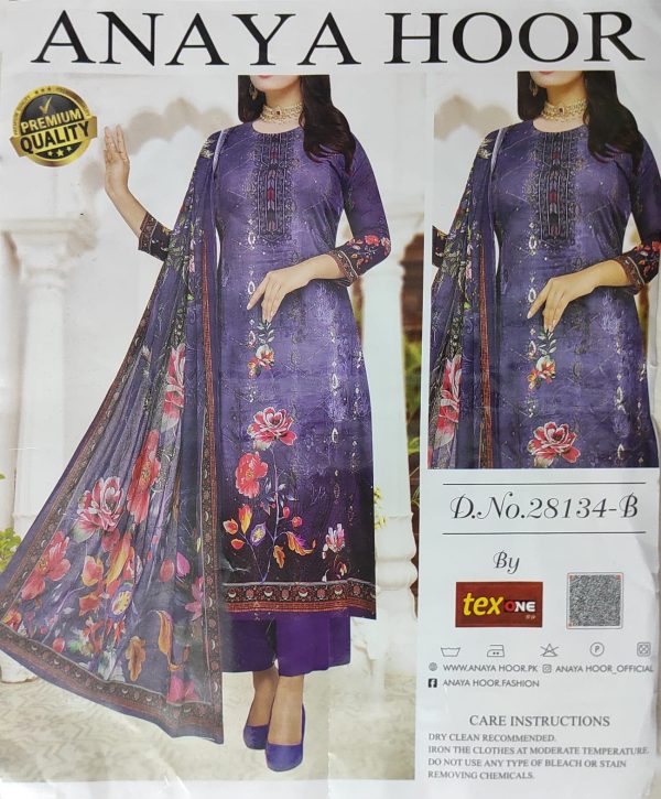 anaya hoor rigging digital printed cotton 3 piece