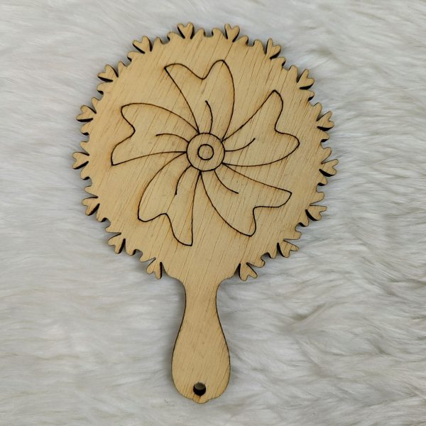 portable attractive design mini wooden mirror